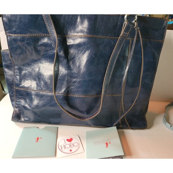 HOBO Handbags - Hobo The Original Tote Shoulder Bag Blue Leather